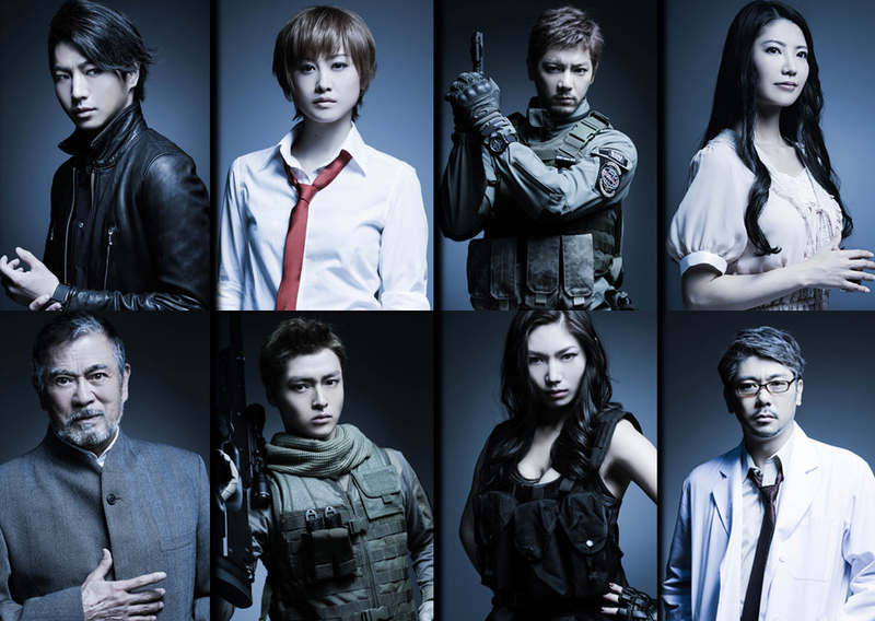 The cast of ‘Biohazard The Stage’ - including the legendary Sonny Chiba, bottom left.